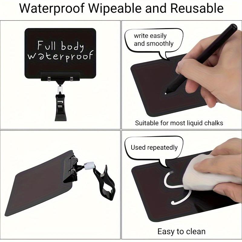 20 Pezzi Cartellini Prezzo Cancellabili con Clip Metalliche Segnaletica Lavagna in Plastica Resistente Etichette Espositive Riutilizzabili e Facili da Scrivere per la Vendita al Dettaglio