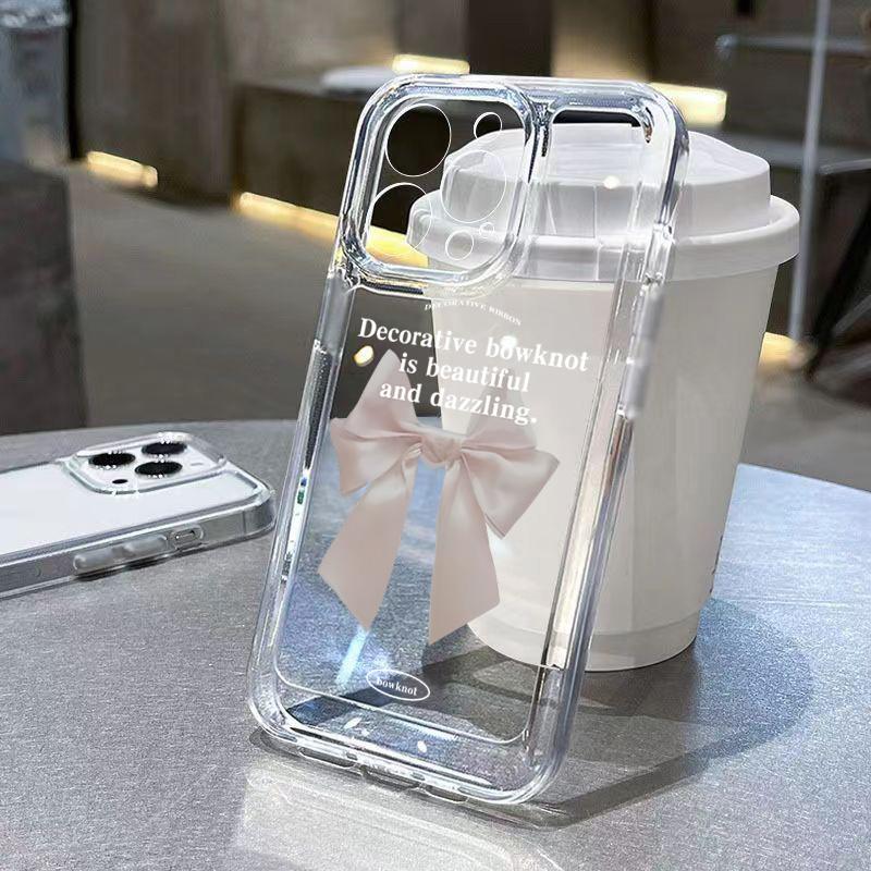 Shockproof Soft Clear Phone Case For Xiaomi Redmi Note 12 13 Pro Plus 12S 11S 11 10S 10 Redmi 12 13C Cute Colorful Bowknot Cover