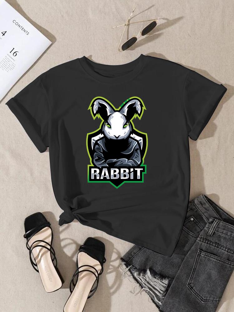 Women Fashion Print T-Shirt Girl Y2K Short Sleeve Tees Tops Kawaii 90S Sweetshirts Female Harajuku Graphic O-Neck T-Shirt