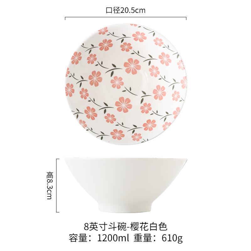 Japonská mísa Ramen Polévka pro domácnost Miska na salát Keramické nádobí Keramické nádobí Miska na instantní nudle Keramické nádobí