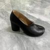 High-end split-toed shoes women's new light mouth retro thick heel high heels small leather shoes fashion shoes