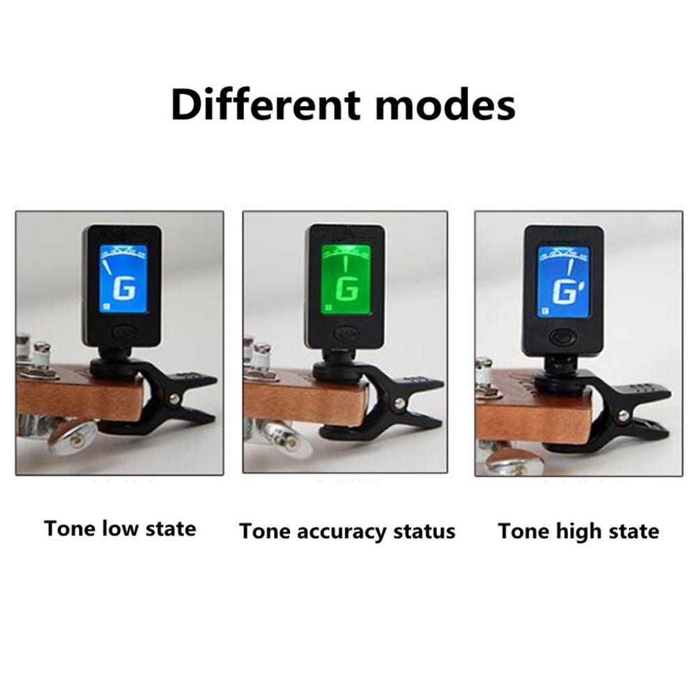 Digital Chromatic LCD Clip-On Electric Tuner Fit For Bass Guitar Ukulele Violin