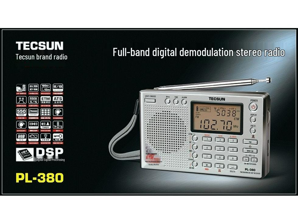 Tecsun PL-380 Digital Stereo Full Band FM Portable Radio