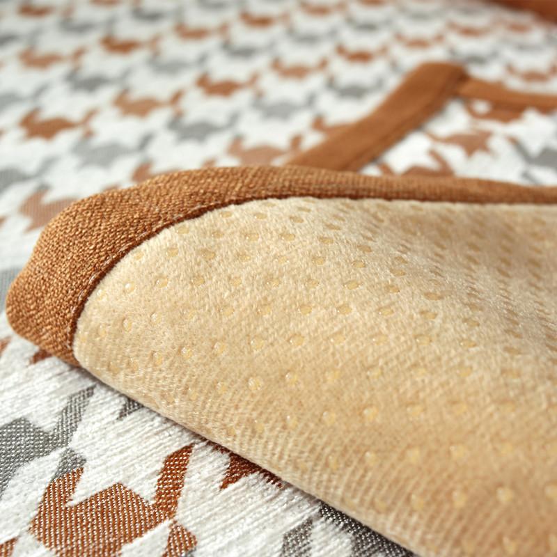 Ganzjahres Chenille Leichter Luxus Hahnentritt Sofakissen Einfache breite Kante Verschleißfester Sofakissenbezug