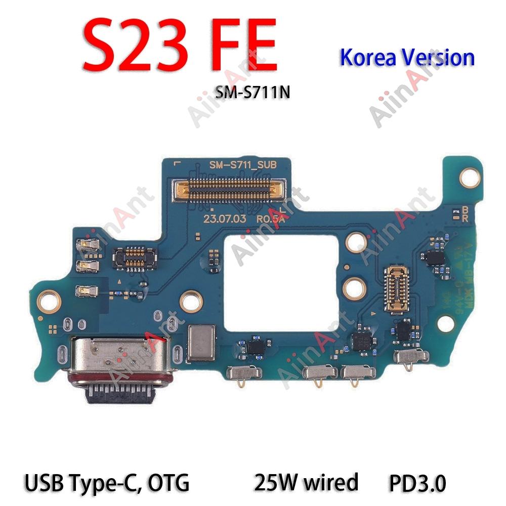 USB Board Dock Charger Connector Port Flex Cable For Samsung Galaxy Korea S25 S24 S23 S22 S21 S20 Plus Ultra G991N S931N Korea