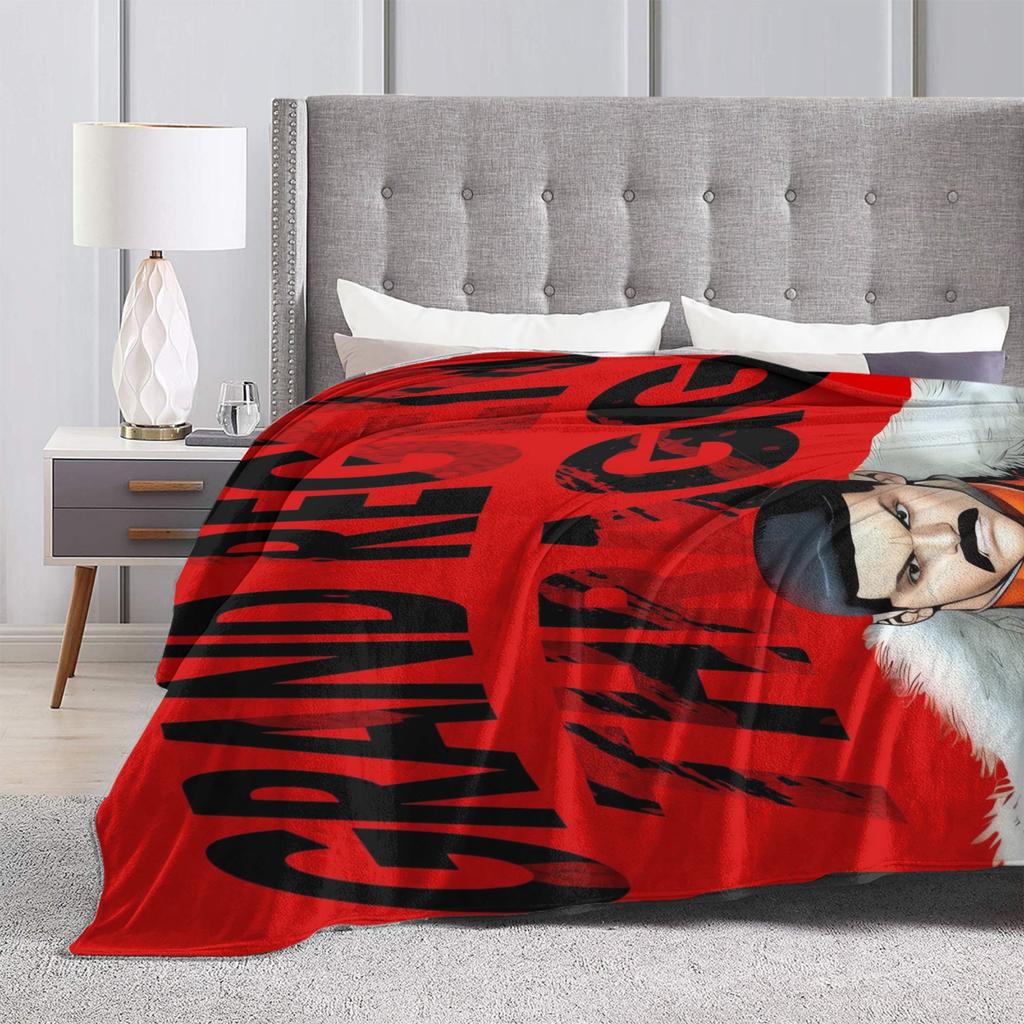 Invincible Thragg  Red Print Blanket Quality Soft  Throw Blanket Winter Picnic Home Decor Street Trend Bedspread
