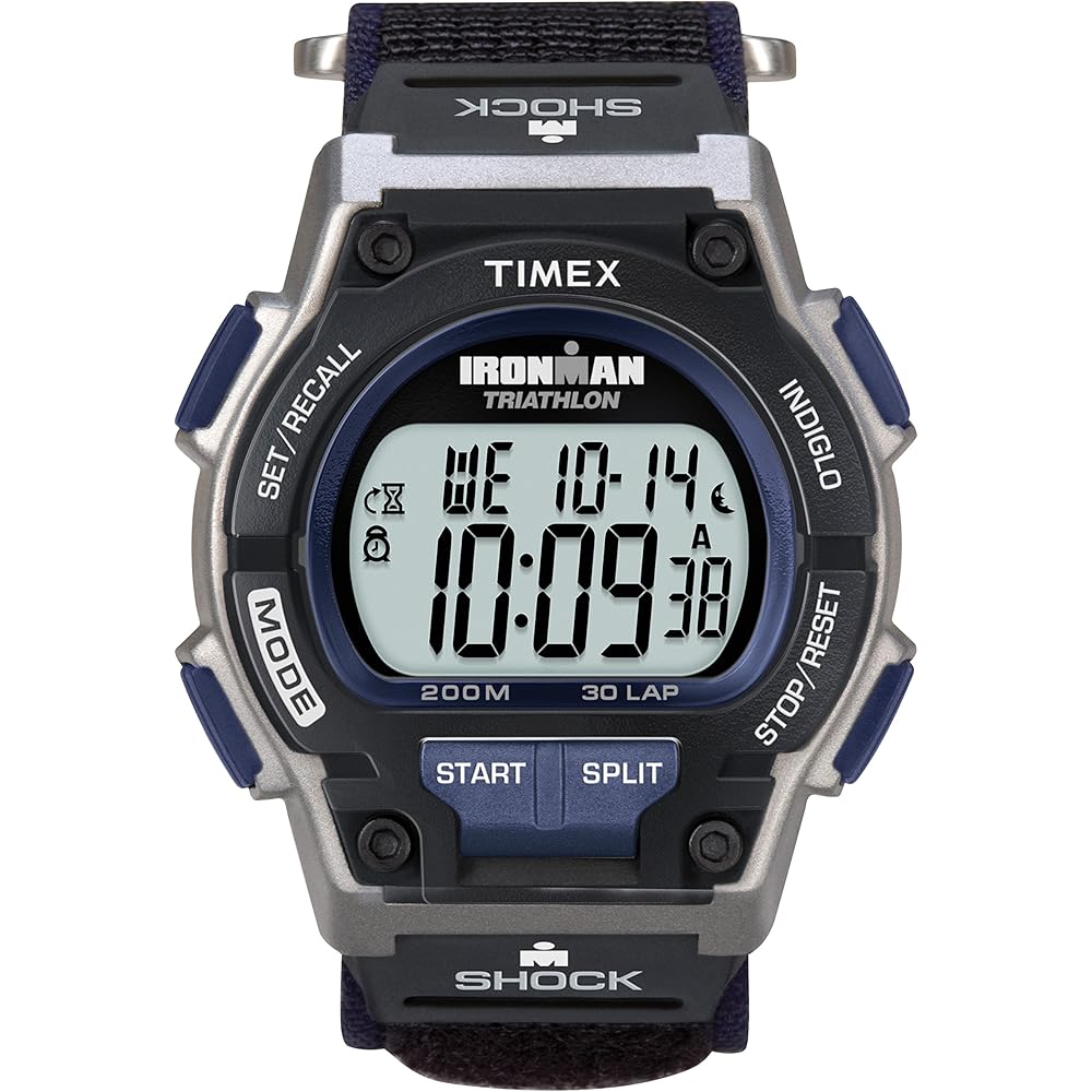 Timex Ironman 30 Full Size Shock Resistant Watch Black Dark Blue
