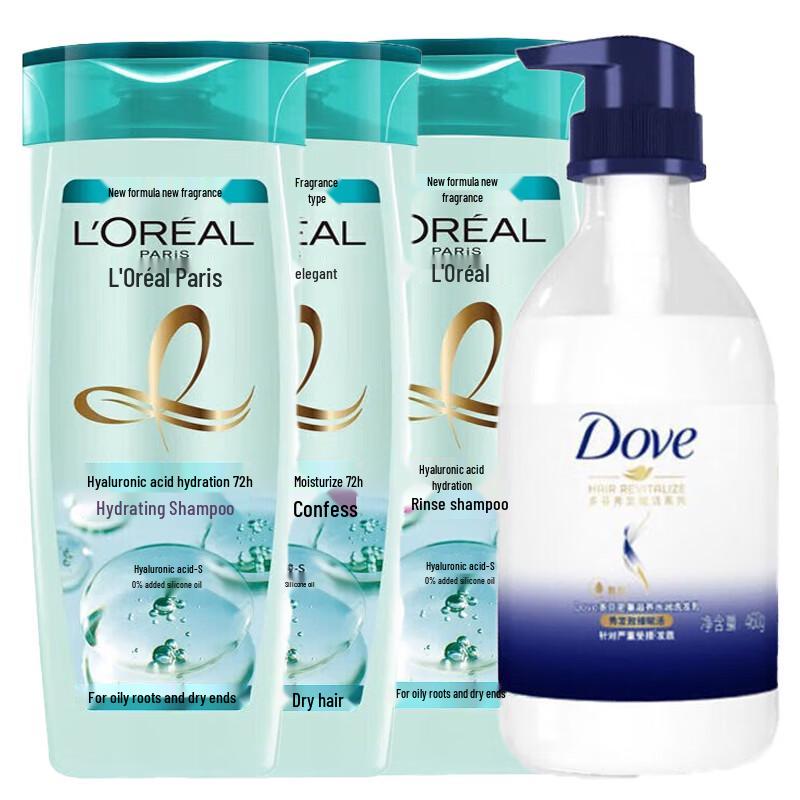 Dove Body Wash & L Oreal Shampoo Bundle
