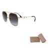 Burberry B. Seria Wzorów Logo Monogram Ekskluzywne Modne Okulary Przeciwsłoneczne Damskie Okulary Przeciwsłoneczne Złoty Gradient-Szary B3124-1109/8G