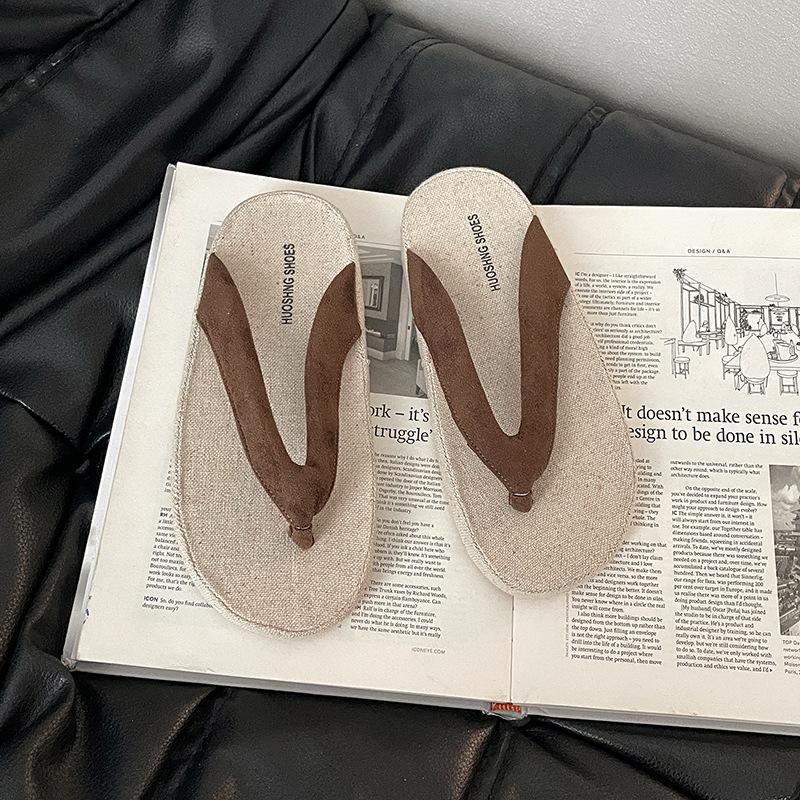 

Ретро и простые туфли с круглым носком для женщин Новые повседневные сандалии Шлепанцы Пляжная обувь 40 кофейный