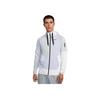Logo Print Patchwork Drawstring Hoodie Long Sleeve Sweatshirt Men Tops White DQ4788-085