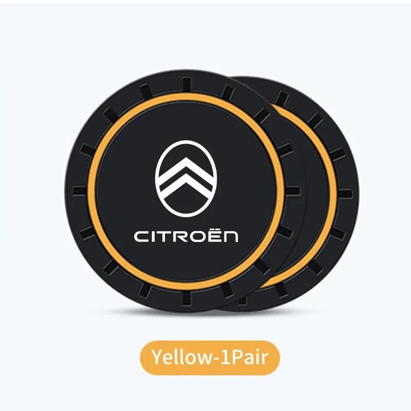 2pcs Silicone Car Water Cup Holder Coaster Anti Slip Pad Mat For Citroen Jumper Celysee Cactus Picasso Aircross Saxo Grand Aia256