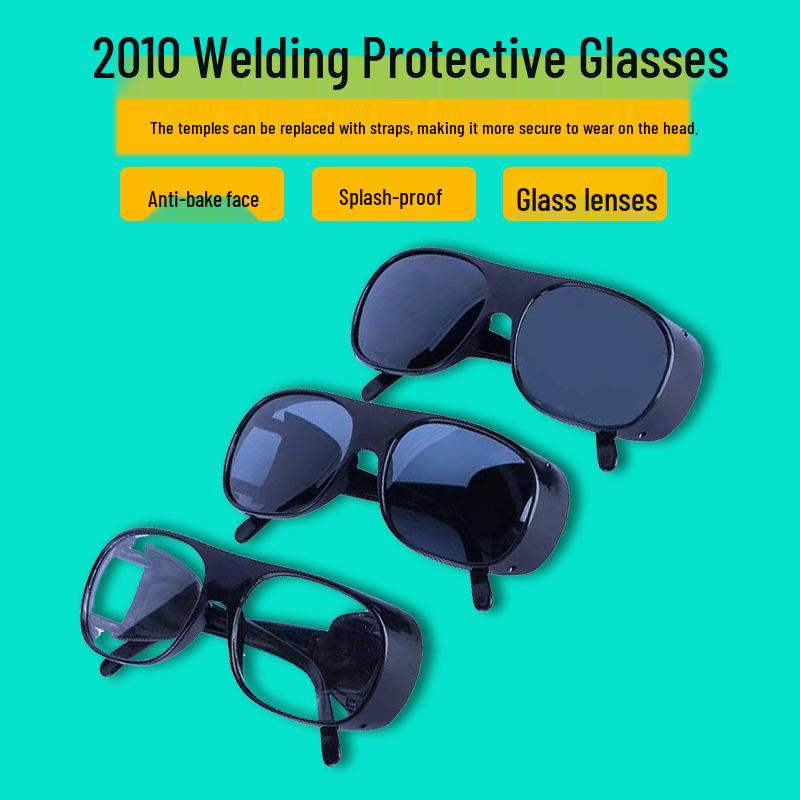 Anti-Flash Electric Welding Goggles with Flat Lens - Protective Glasses for Welders