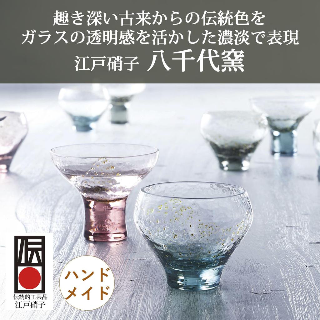 Toyo Sasaki Glass Edo Glass Yachiyo Kiln Cup Plum Purple 115ml Made In Japan Sake Cup Sake Glass Glass Cup Gift Present Present Respect for the Aged