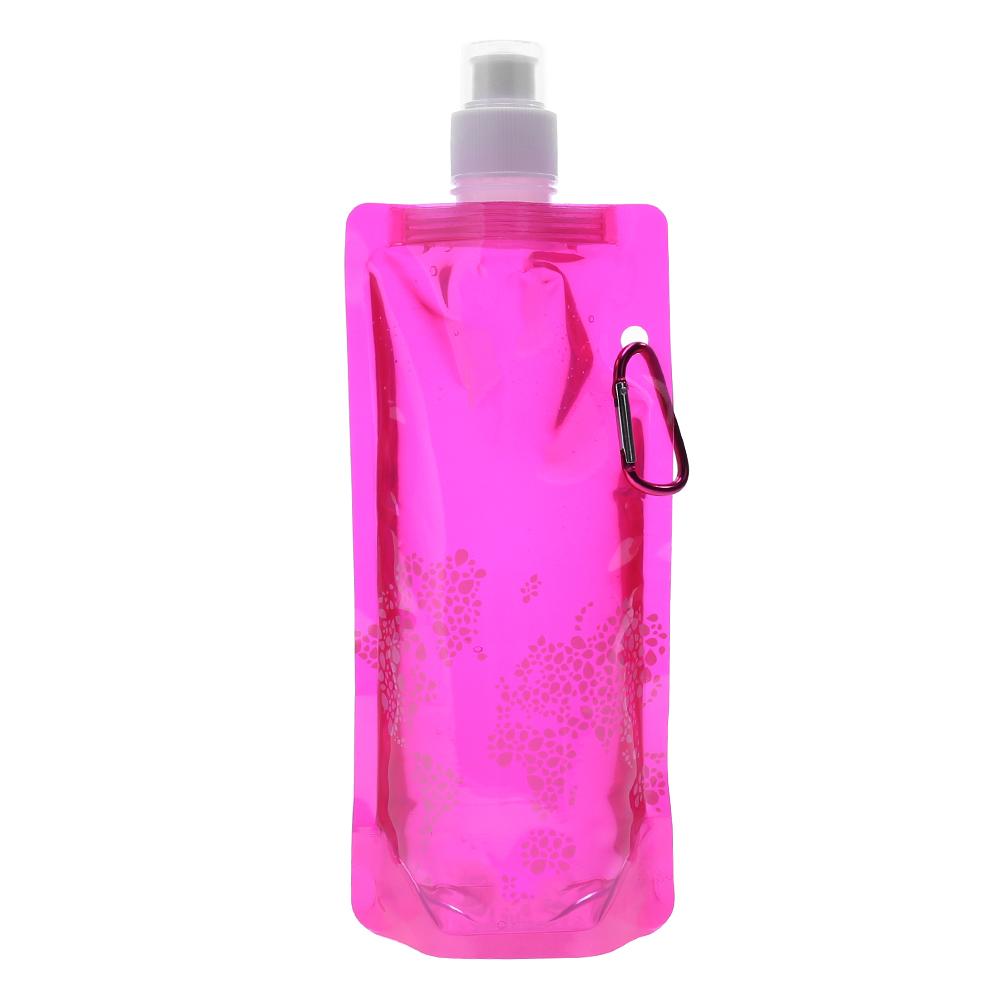 Collapsible Water Bottles with Clip Drinking Water Bags Leak Proof Travel Water Bottle for Outdoor Travel Sports Hiking Camping