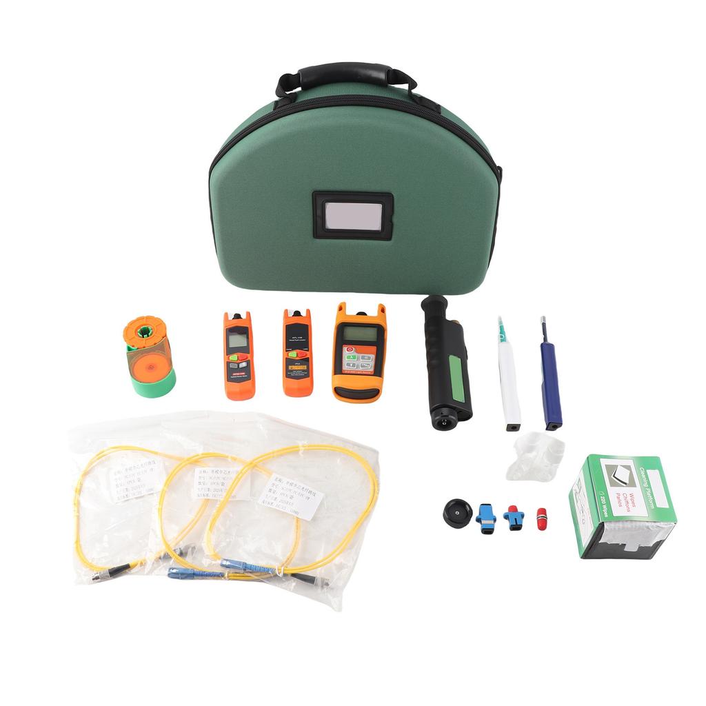 Optic Fiber Test Kit Power Meter White LED Light Source Cleaning Pen Set for Testing