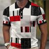 Men Polo Shirt Short Sleeve Striped 3d Print Tops Fashion Polyester Breathable Comfortable Polos Shirts