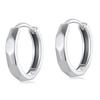Silver Geometric Hoop Earrings, 925 Silver Clasps
