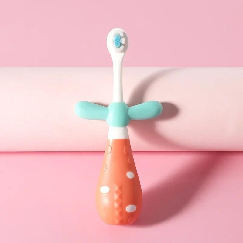 

1 шт. зубная щетка для детей, милая мягкая защита зубов, детская зубная щетка для чистки полости рта, ручная детская зубная щетка для детей от 1 до 6 лет оранжевый