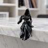 Gothic Hooded Reaper Lady Figurine 3D Printed Dark Fantasy Shelf Sitter 1 Pc