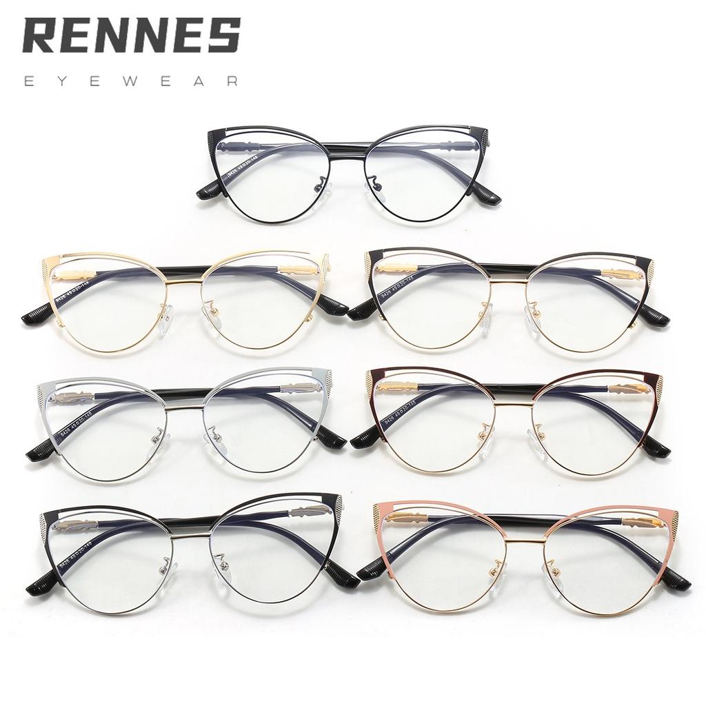 Rennes fashion European and American elegant temperament glasses triangular cat eye personality anti-blue light female flat glasses cat glasses frame