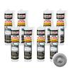 IsolBau Sanitary Silicone Gray Sanitär Silikon 8 x 300ml