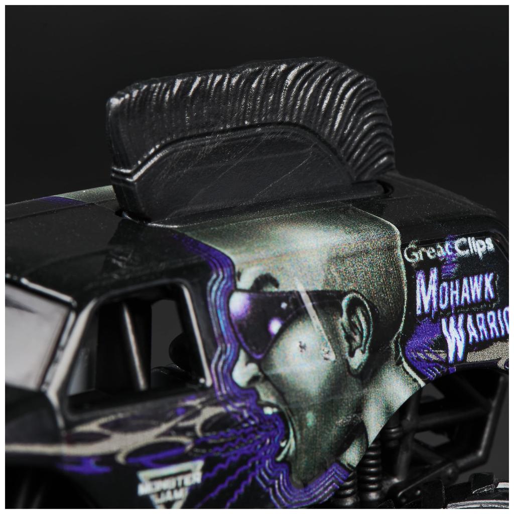 Monster Jam, Official Mohawk Warrior Monster Truck, Die-Cast Vehicle, 1:64 Scale, Kids Toy, for Boys Ages 3 and Up