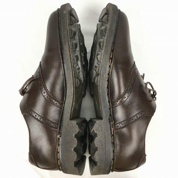 Disney Collab Donaldson Handmade Leather Saddle Shoes Mickey Print Size 24.0 Brown(USED)