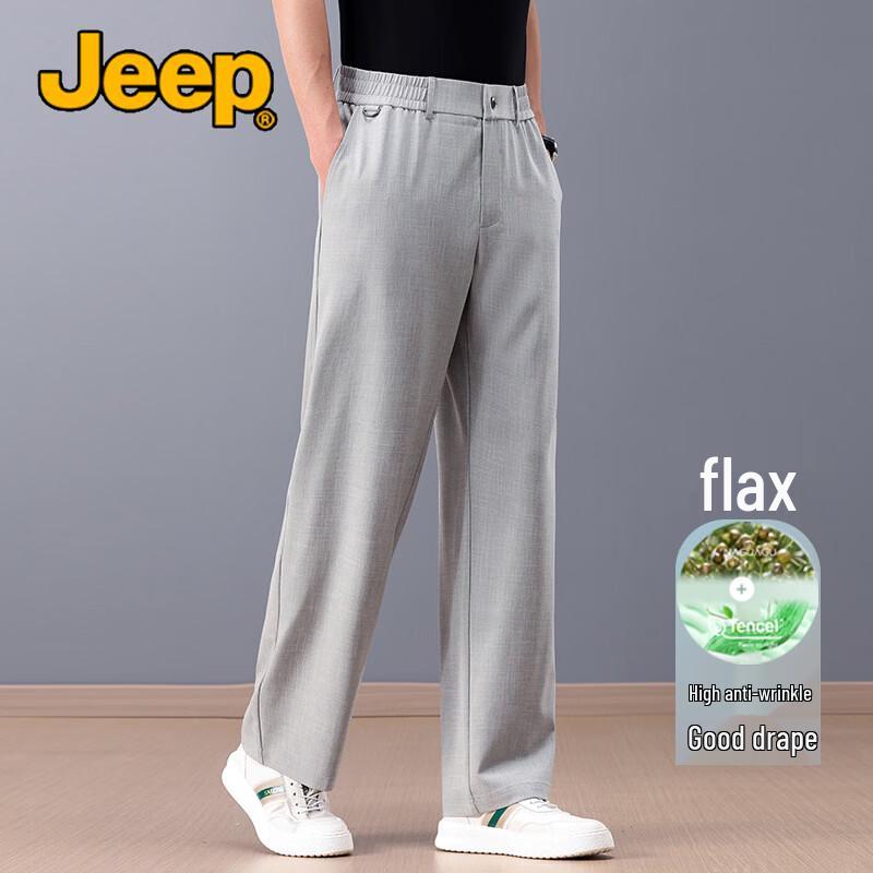 

JEEP Men s Summer Linen Blend Casual Pants XL