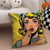 Anime P-Pop Ant Sexy Girls Pillow Case Anti-Dustmite Pillowcase Invisible Zipper Silky Short Plush Sofa Cushion Cover