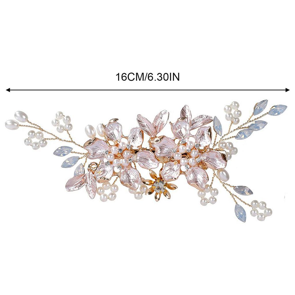 Hair Clips with Rhinestone Setting Fairy Hair Clips with Pearl Flower Design for Thick Curly Hair Styling Decorative