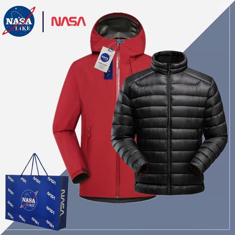 LT Series Unisex Outdoor 2-in-1 Jacket With Duck Down Liner Hiking Skiing Camping