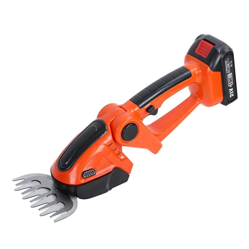 Mini Elektrisk Hekksaks & Gressaks, Håndholdt Trimmer med 1 Oppladbart Batteri og Lader