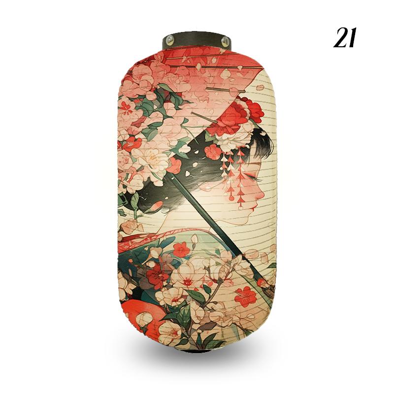 Traditional Style Cloth Lantern Japan Ukiyo-e Geisha Painting Lanterns Izakaya Sushi Shop Restaurant Party New Year Decoration