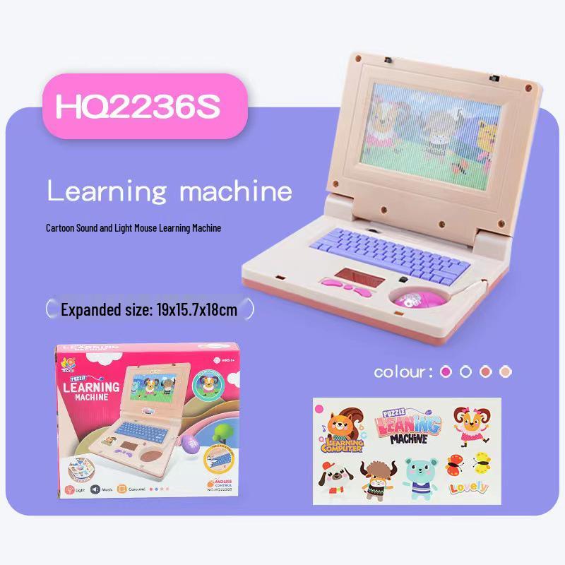 Children s Educational Mini Laptop Toy with Light & Music фиолетовый