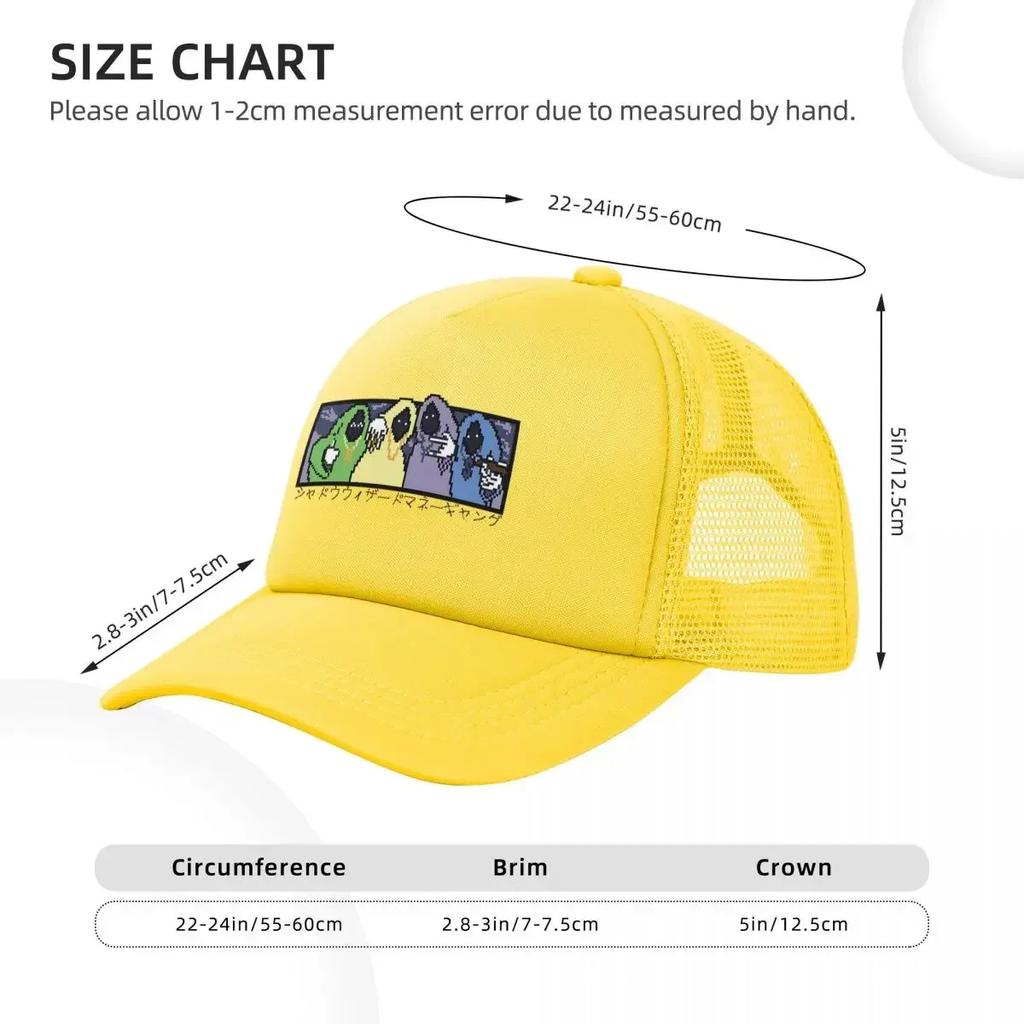 Shadow Wizard Money Gang Pixel Mesh Baseball Caps Snapback Baseball Hats Breathable Casual Casquette Outdoor For Unisexs And Womens