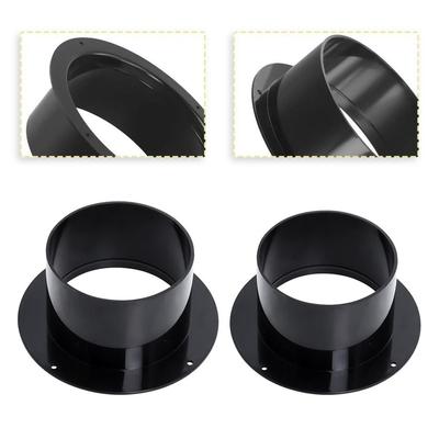 Fan Connection Round Wall Flange Connector Black Plastic Ventilation Pipe Joint Air Ducting Connection Ventilation Pipe
