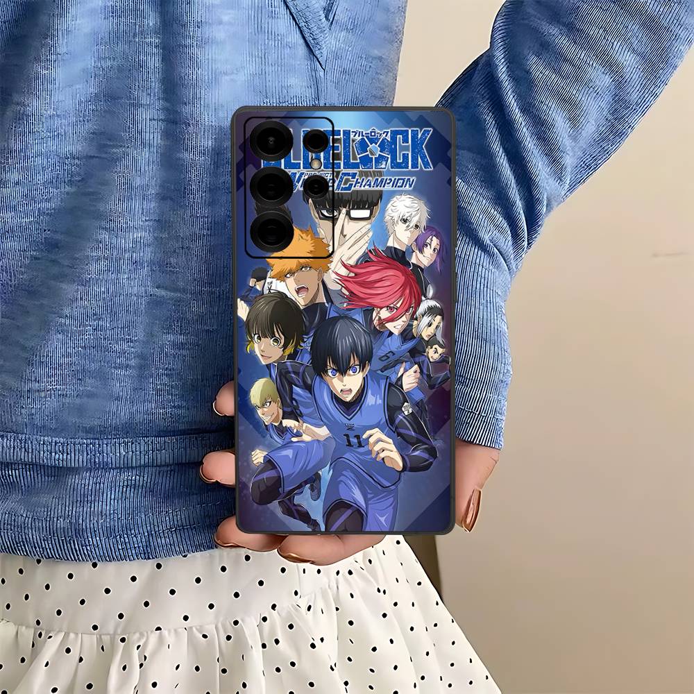 Fußball Anime B-Blau L-Lock Handyhülle Für Samsung S 24 Fe 25 Ultra Plus 20 Lite 21 30 22 23 24 22 Ultra 5G Fundas