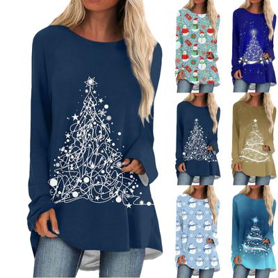 Dámska módna ležérna svetrová blúzka s okrúhlym výstrihom a dlhým rukávom