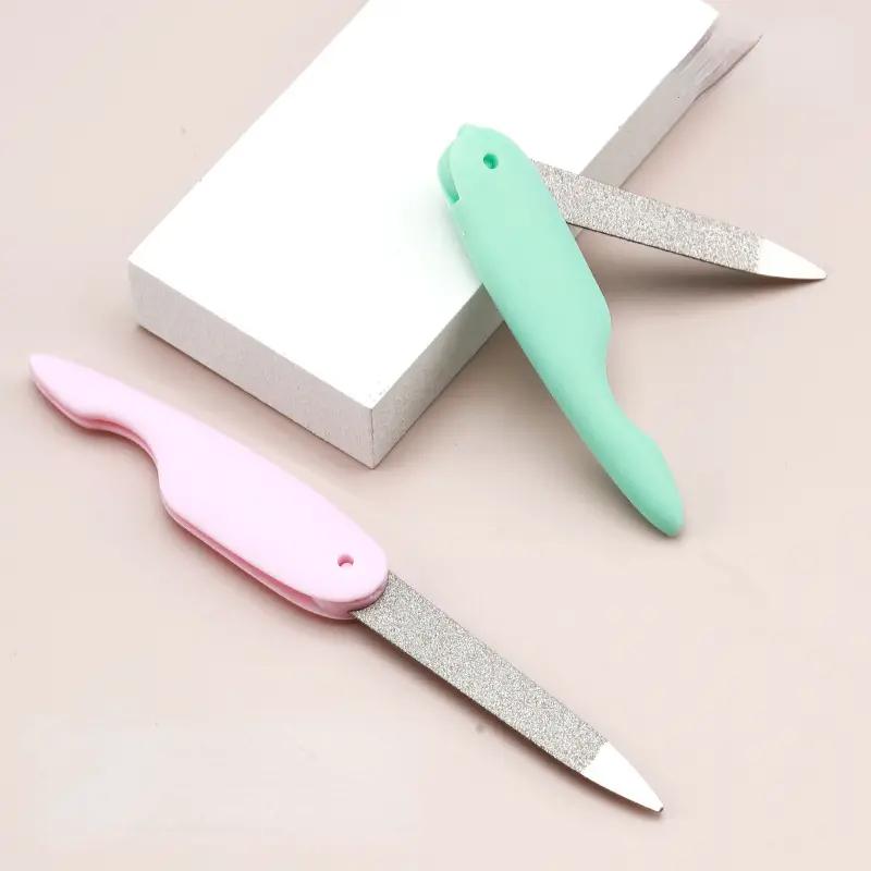 1/3Pcs Folding Nail File Metal Stainless Steel Fold Manicure Tool Double Sided And Files Nails Easily For Men And Women