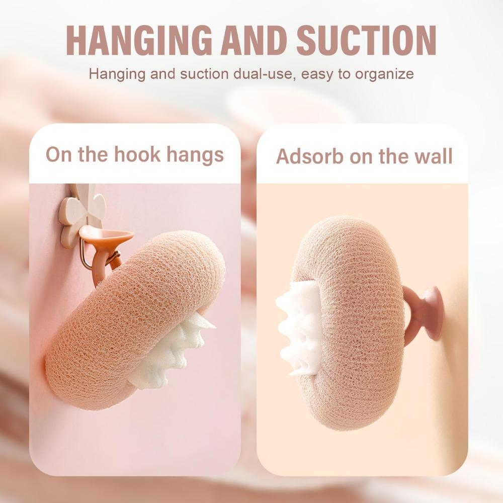 Super Soft Sunflower Suction Cup Bath Ball, 2026 New 2 in 1 Sunflower Bath Ball, Exfoliating Bath Sponge Cleaning Brush, Sponge Mesh Pouf Shower Ball