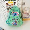 Cartoon Stitch Lilo Backpack Middle School Students Breathable Material Nylon