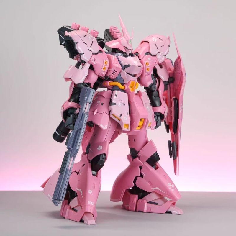 In-Stock Cherry Blossom Pink Sazabi Assembly Model Kit Action Figures Desktop Ornament Fashionable Toys Surprise Gifts RG 1/144 Poseable Articulated