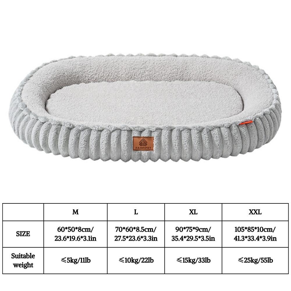 Winter Orthopädisches Hundebett für Hunderassen, Hundesofa mit Noppenschaumstoff, Haustier-Sofa mit vierseitigem Rand, Rutschfester Boden