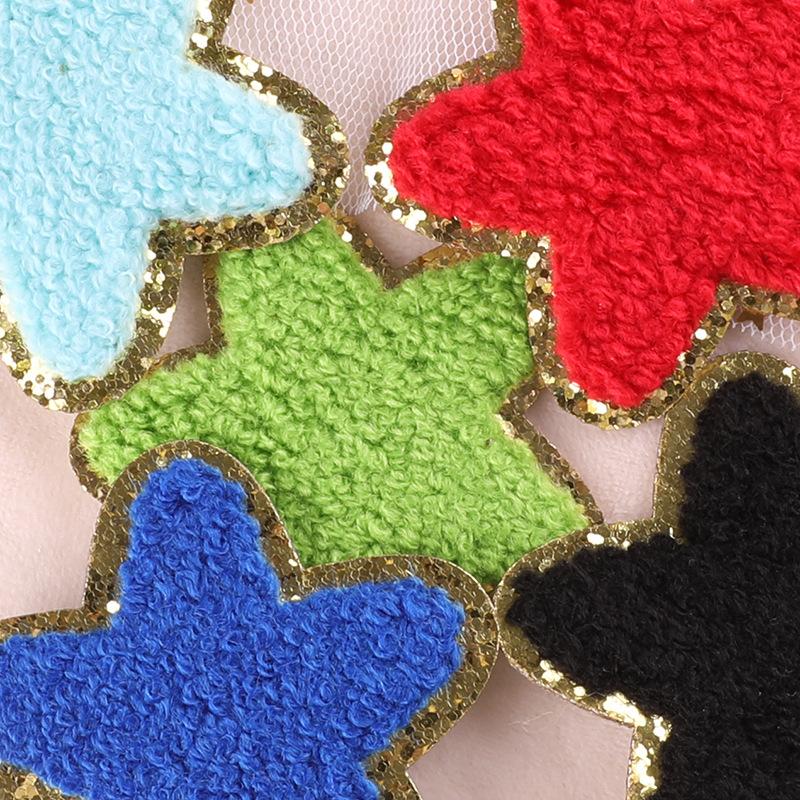 Embroidery label Phnom Penh towel embroidery pentagram patch clothing accessories badge cloth embroidery cloth label embroidery cloth sticker