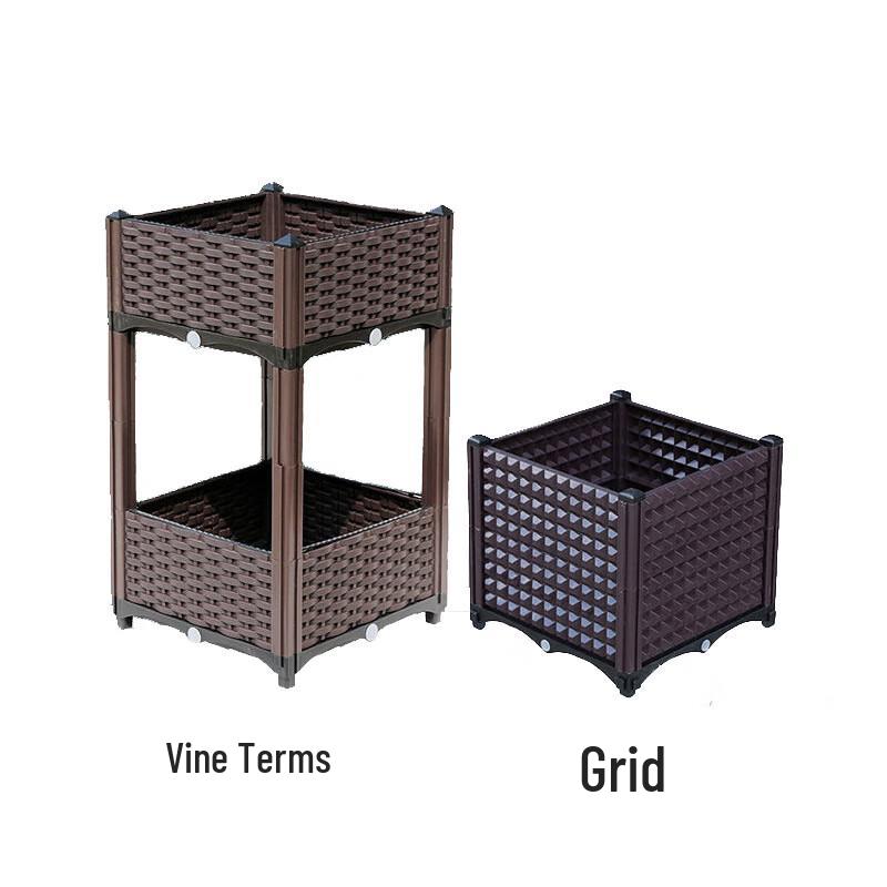 Outdoor Rattan Style Planter Box