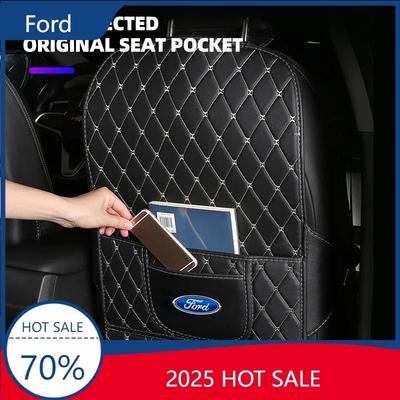 Hot 2025 Hot For Ford New PU Leather Car Anti-Kick Mats Scratch & Wear Resistant Car Seat Back Protector Cover For Ford Focus Mo