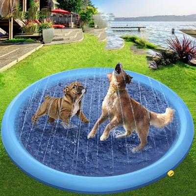 1 adet Katlanabilir Evcil Hayvan Spreyi Kalınlaştırılmış Ped Köpek Banyo Havuzu Kalınlaştırılmış Dayanıklı Yıkama Küveti Evcil Hayvan Yaz Dış Mekan Su Banyo Malzemesi