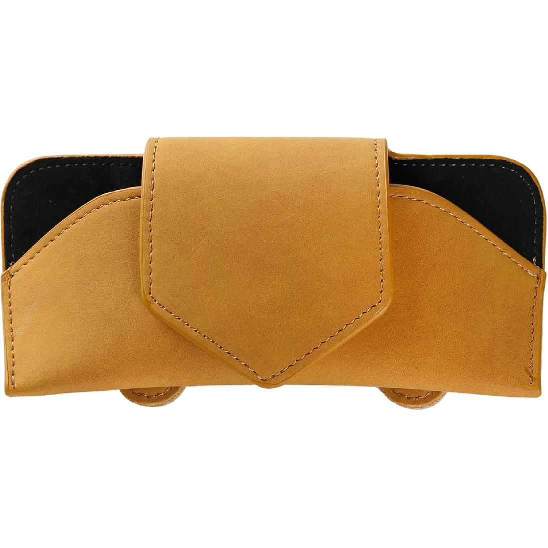 COOLYOUTH Sunglass Holder for Car Visor Car Sunglass Holder Glasses Holder with Clip Car Accessories for Women Men 01 Turmeric