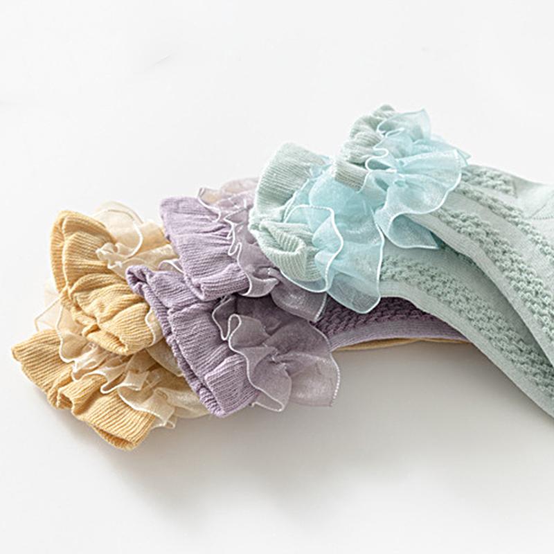 Baby Princess Socks Cotton Ruffles Lace Boat Socks NonSlip Floor Socks